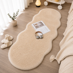 Tapis Fausse Fourrure Blanc Doux — Chambre & Salon
