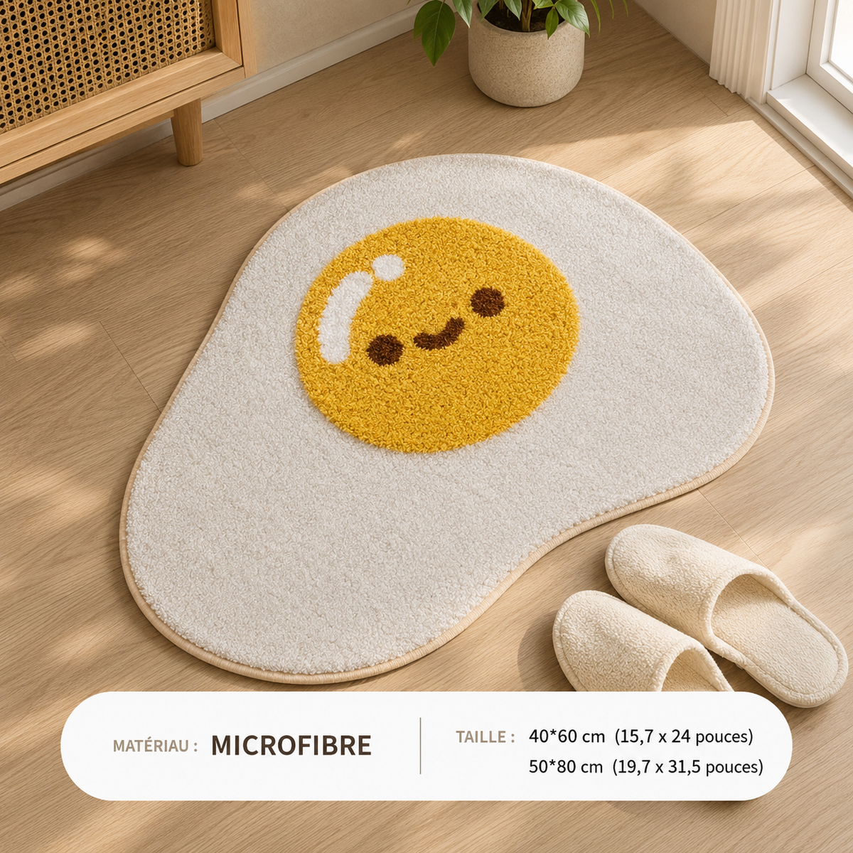 Tapis Œuf Enfant Antidérapant — Chambre & Salle de Bain