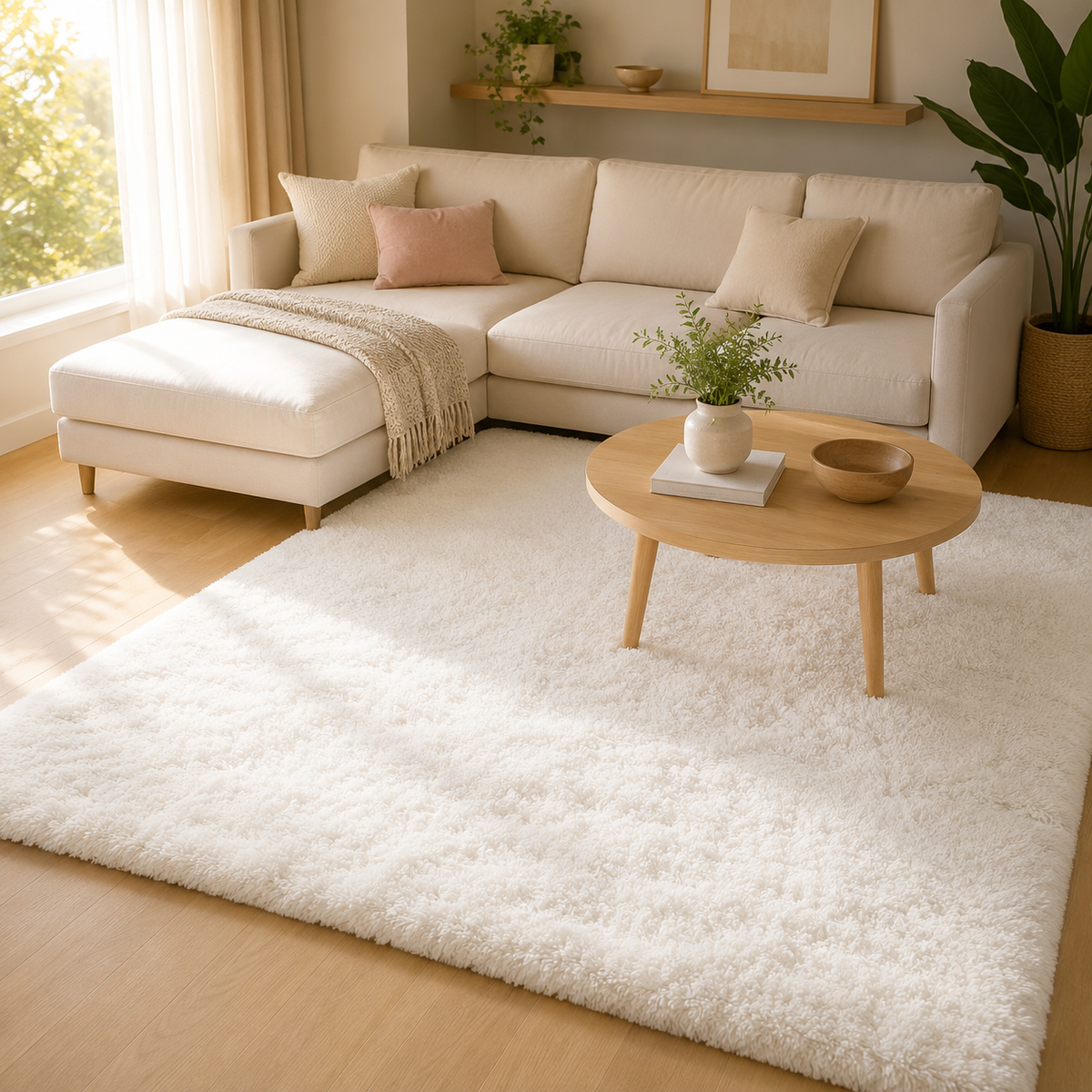 Tapis Moelleux Beige — Ambiance Cosy
