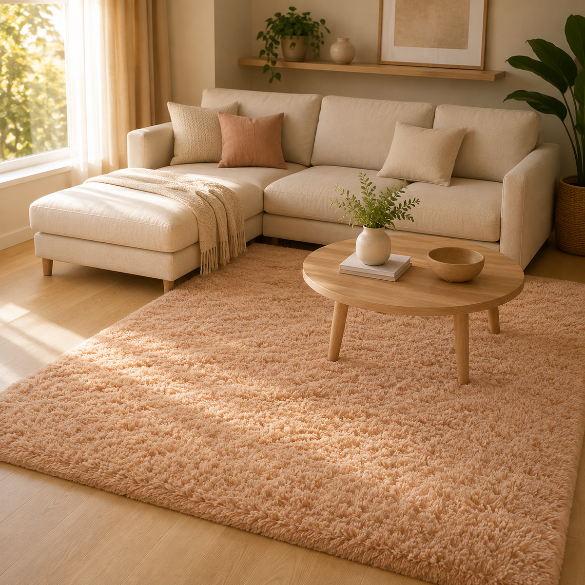 Tapis Moelleux Beige — Ambiance Cosy
