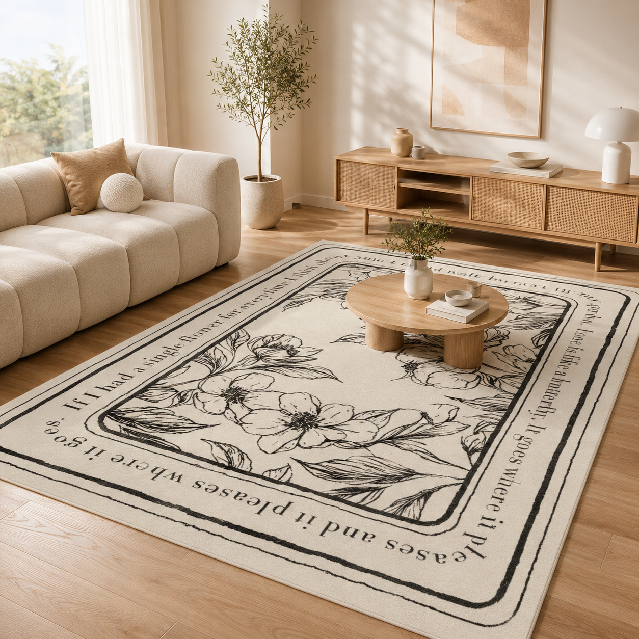 Tapis Épais Effet Cachemire